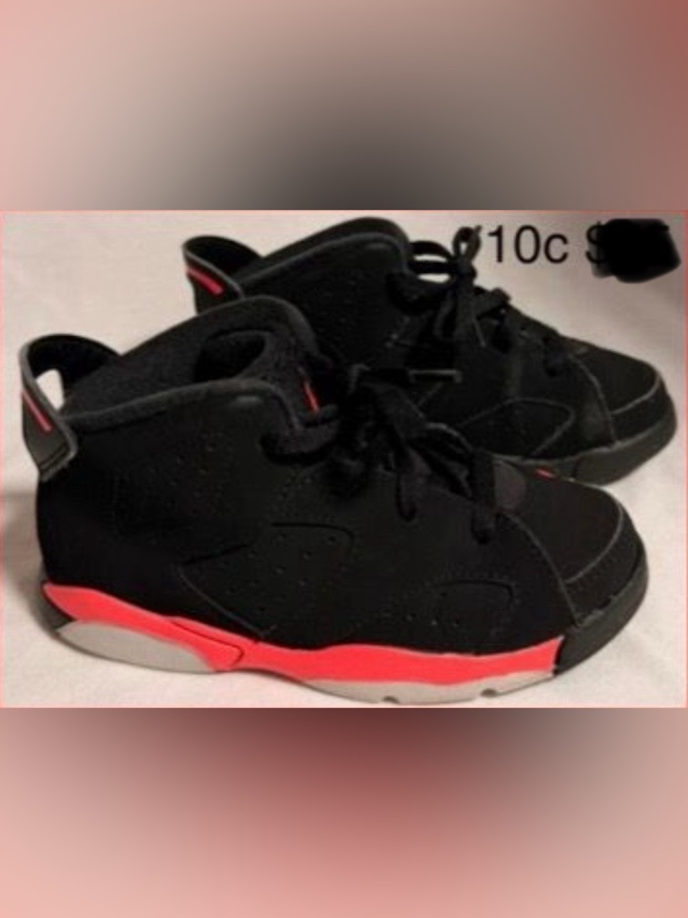 Kids Black and Red Athletic Shoes
